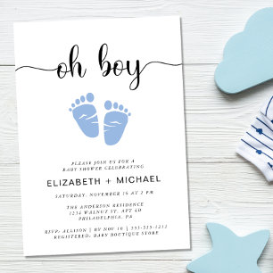 Invitación Oh Boy Couples Baby Shower