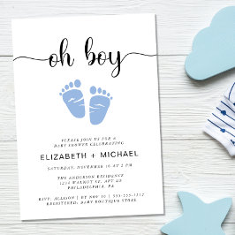 Invitación Oh Boy Couples Baby Shower