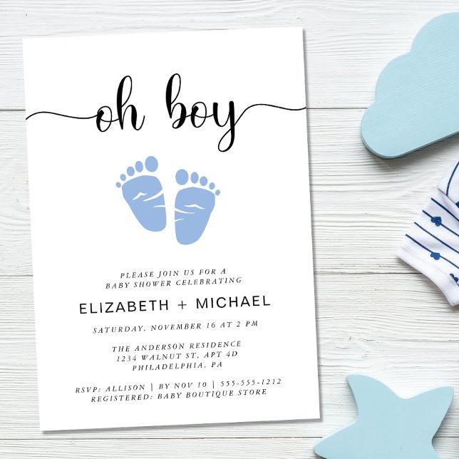 Invitación Oh Boy Couples Baby Shower (Subido por el creador)