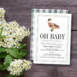 Invitación Oh Boy Duck/Mallard Classic Boy Baby Shower
