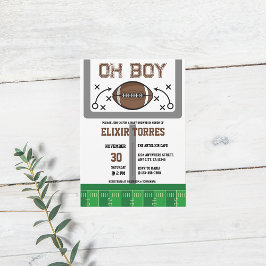 Invitación Oh Boy Football Baby Shower