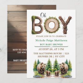 Invitación Oh Boy: La tipografía de la madera forestal forest