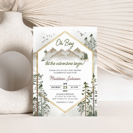 Invitación Oh Boy Let the Adventure Begin Baby Shower