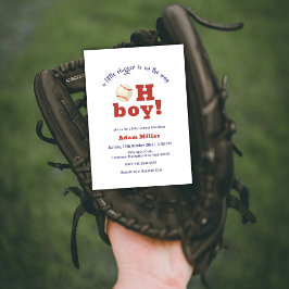 Invitación Oh Boy Little Slugger Baseball Sport Baby Shower