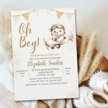 Oh Boy, Teddy Bear Baby shower boy