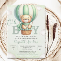 Oh Boy, Teddy Bear Baby Shower Boy