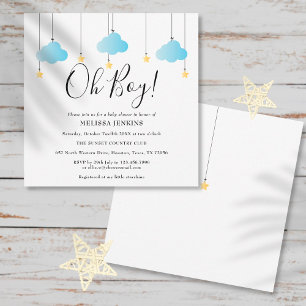 Invitación Oh Boy Twinkle Twinkle Baby Shower / Sprinkle