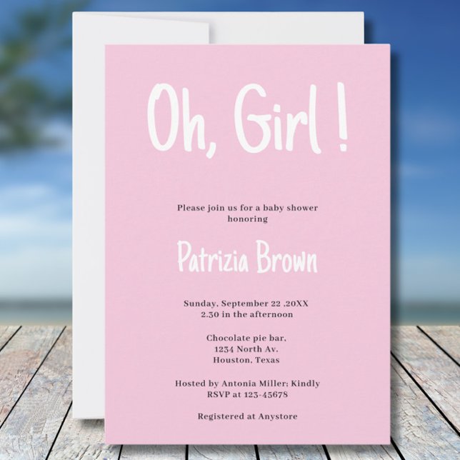 Invitación Oh Chica Blue Baby Shower (Subido por el creador)