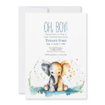 ¡Oh, chico! Baby Shower vertical para bebés con Sa