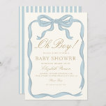 Invitación Oh chico Cinta azul lindo elegante Baby Shower<br><div class="desc">Oh chico Cinta azul lindo elegante Baby Shower</div>