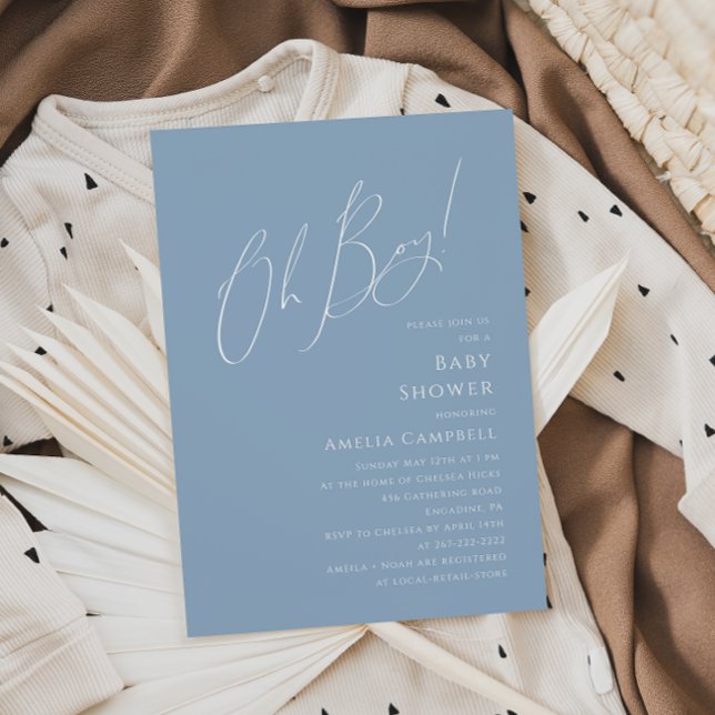 Invitación ¡Oh Chico, Dusty Y Whimsical! Baby Shower (Subido por el creador)