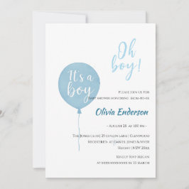 Invitación ¡Oh chico! El bebé en globo debe