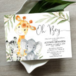 Invitación Oh chico lindo Safari animal vegetación chico duch<br><div class="desc">Para una personalización más avanzada de este diseño,  simplemente seleccione el botón "Personalizar It" de arriba.</div>