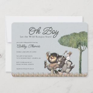 Invitación ¡Oh chico! Que comience el alboroto salvaje Baby