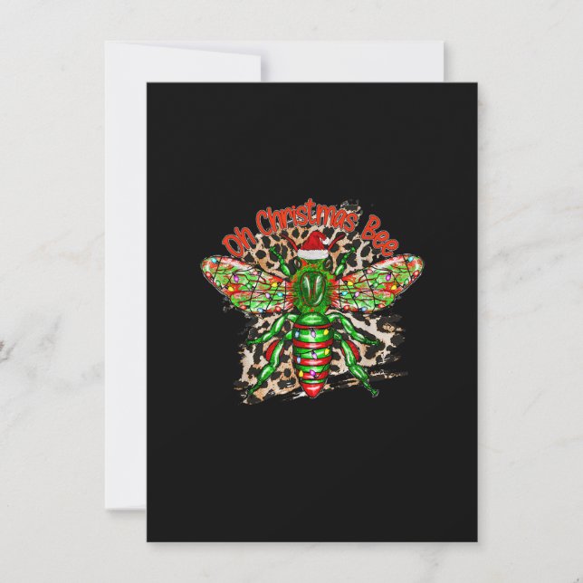 Invitación Oh Christmas Bee Christmas Gifts Light Merry Xmas (Anverso)