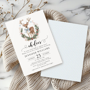 Invitación Oh ciervo arco Navidades de invierno bebé ducha