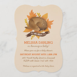 Invitación "¡Oh ciervo!" Fall Woodland Tema Baby Shower