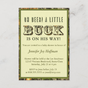 Invitación ¡Oh ciervo, Un Poco De Piel Está De Camino! Invita