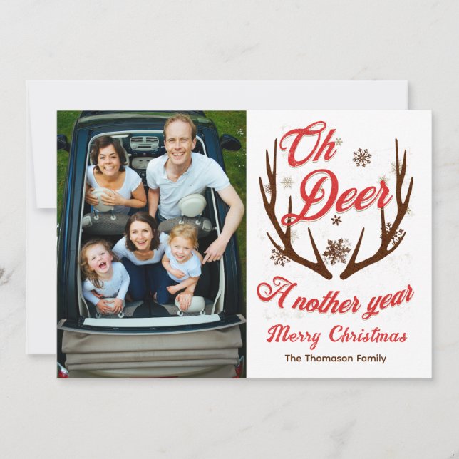 Invitación Oh Deer a otros Navidades de año (Anverso)