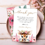 Invitación Oh Deer Cute Baby Shower Thank You Card<br><div class="desc">Oh Deer Cute Baby Shower Thank You Card</div>