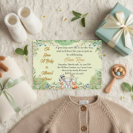 Invitación Oh Deer | Ducha de bebé de Woodland Forest Animals