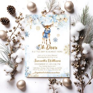 Invitación Oh Deer Winter Baby Shower