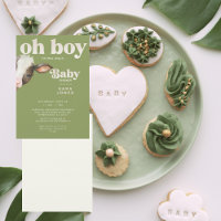 Oh Dios, estoy de moda en el Baby Shower verde de 