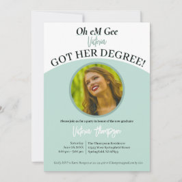 Invitación ¡Oh Dios, obtuvieron su título! Graduación diverti