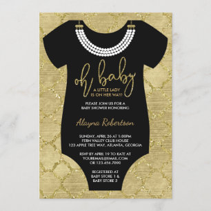 Invitación Oh el bebé, pequeña señora Baby Shower invita,