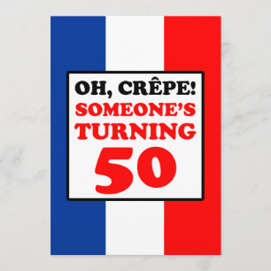 Invitación Oh el crespón, alguien que da vuelta a 50 invita