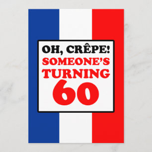 Invitación Oh el crespón, alguien que da vuelta a 60 invita