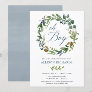 Invitación Oh el verdor sale los azules marinos polvorientos