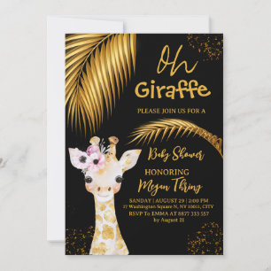 Invitación oh girafa safari baby forecast