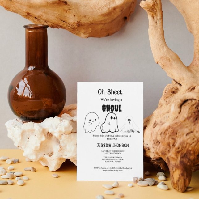 Invitación Oh Hoja tenemos una ducha de bebé de Halloween de  (Subido por el creador)