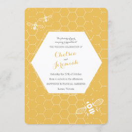 Invitación Oh Honey Bee Yellow Custom Wedding