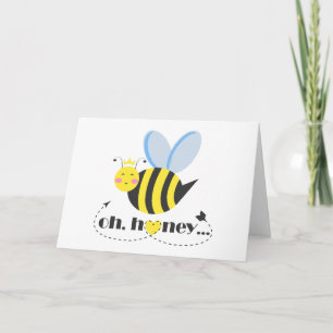 Invitación Oh Honey Valentines reina Bee personaje con tiara