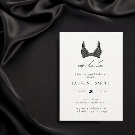 Invitación Oh la Lingerie Bridal Shower Trendy Lace Bra