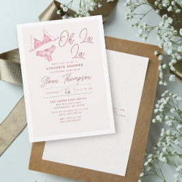Invitación Oh La Rubor Lingerie Rubor Bridal Shower