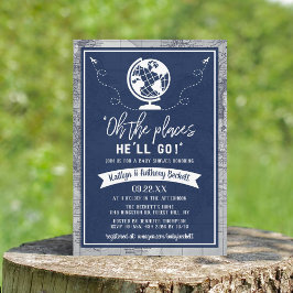Invitación "¡Oh, los lugares a los que irá!" Baby Shower de m