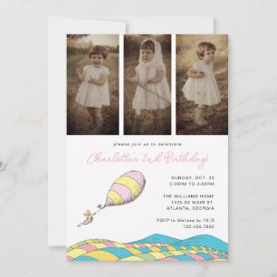 Invitación ¡Oh! los lugares a los que irás. Foto de cumpleaño
