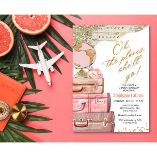 Invitación Oh los lugares donde se va a graduar