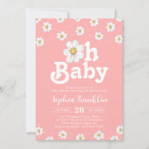 Oh Moda bebé Daisy Rubor Pink Hippie Baby Shower