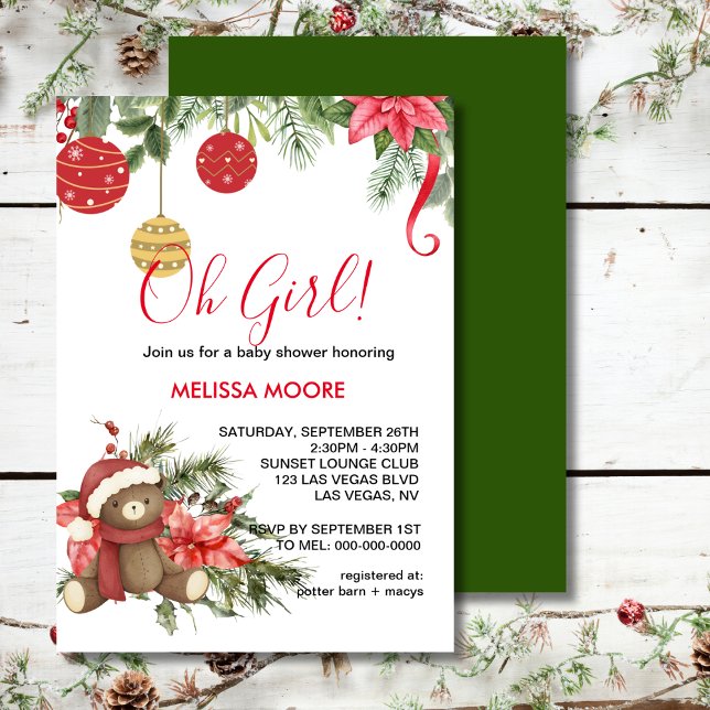 Invitación Oh navidades chicas ducha de bebé (Subido por el creador)