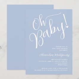 Invitación ¡Oh, nena! Baby Shower de Blue Boy