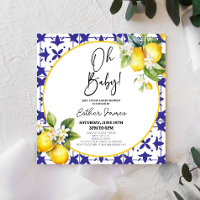¡Oh, nena! Blue Mediterranean Tile Lemon Baby Show