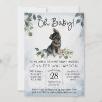 ¡Oh, nena! Perro Baby Shower German Shepherd