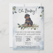 ¡Oh, nena! Rottweiler Puppy Dog Baby Shower