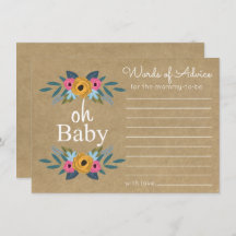 ¡Oh, nena! Rústico Kraft Floral Wreath Baby Shower