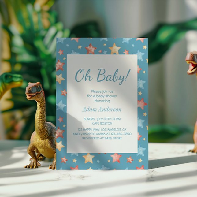 Invitación ¡Oh, nena! Starry Sky Baby Shower - Boy Baby Showe (Subido por el creador)