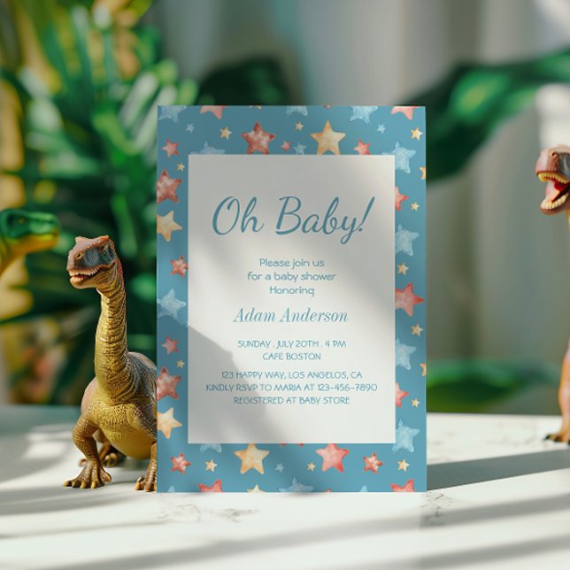 Invitación ¡Oh, nena! Starry Sky Baby Shower - Boy Baby Showe (Subido por el creador)